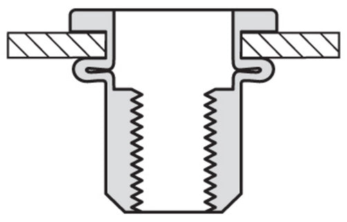 Kobout Blindklinkmoer M8 05-3,0mm RVS A2 Cilinderkop OPEN Model – 4BKMA208CO30