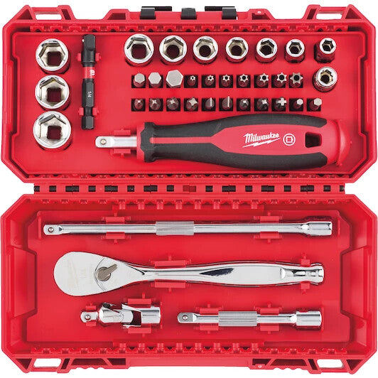 Milwaukee 38-delige Dopsleutelset 1/4" in Packout Ready Box