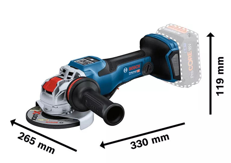Bosch GWX 18V-15 P Haakse Accu Slijpmachine - 06019H6F01