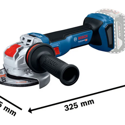 Bosch GWX 18V-11 S 18V Accu Haakse slijpmachine met X-LOCK - 06019N4200