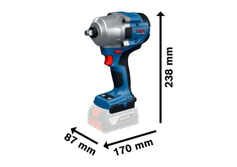 Bosch GDS 18V-780 18V Accu Slagmoeraanzetter in L-Boxx - 06019P4021
