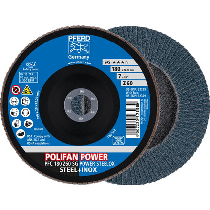 Afbeelding PFERD TOOLS lamellenslijpschijf PFC/PFF SG POWER STEELOX