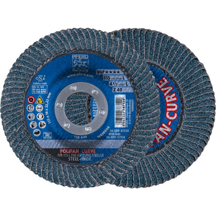 Afbeelding PFERD TOOLS lamellenschijf, curve PFR SGP CURVE STEELOX