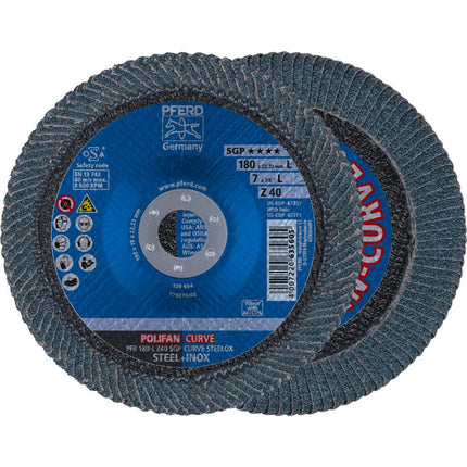 Afbeelding PFERD TOOLS lamellenschijf, curve PFR SGP CURVE STEELOX