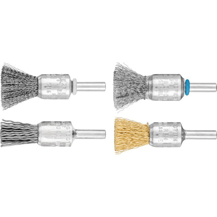 Afbeelding PFERD TOOLS penseelborstels ongetordeerd op stift