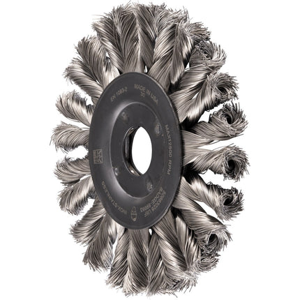 Afbeelding PFERD TOOLS ronde borstels getordeerd, combitwist hd, met asgat POS RBG 12512/22,2 CT INOX 0,35 HD