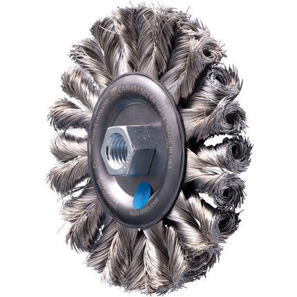 Afbeelding PFERD TOOLS ronde borstels getordeerd, combitwist hd met schroefdraad POS RBG 12512/M14 CT INOX 0,35 HD