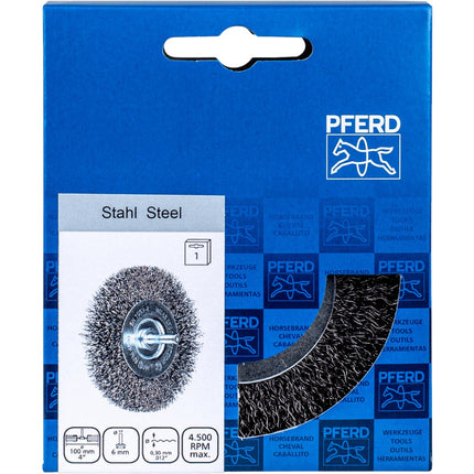 Afbeelding PFERD TOOLS ronde borstels ongetordeerd voor boormachines, universeel op stift POS RBU 10012/6 ST 0,30 UNIVERSAL (1)
