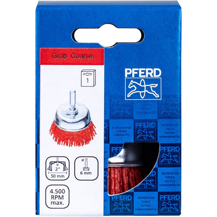 Afbeelding PFERD TOOLS komborstel, ongetordeerd, universeel voor boormachine, op stift POS TBU 50/6 RED 80 UNIVERSAL (1)