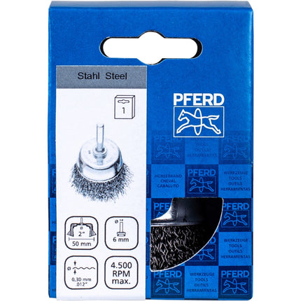 Afbeelding PFERD TOOLS komborstel, ongetordeerd, universeel voor boormachine, op stift POS TBU 50/6 ST 0,30 UNIVERSAL (1)