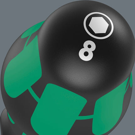 <b>Handgreepcodering</b><br/>De markering van de handgreep met schroevensymbool en grootte van de schroef maakt het makkelijk om de schroevendraaier in de gereedschapstas of op de werkplek te vinden.