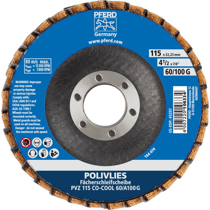 Afbeelding PFERD TOOLS lamellenschijf, vlak PVZ CO COOL