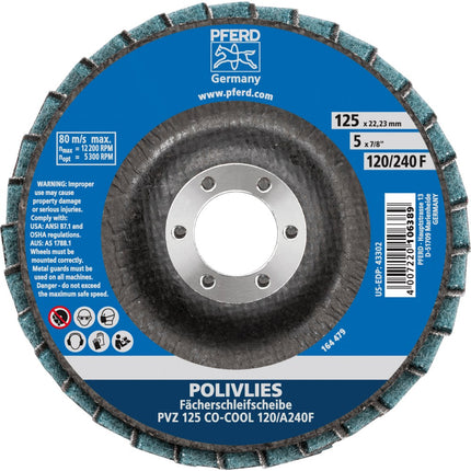 Afbeelding PFERD TOOLS lamellenschijf, vlak PVZ CO COOL
