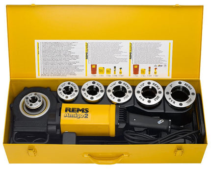 REMS Amigo 2 Draadsnijmachine Set R 1/2+3/4+1+1 1/4+1 1/2+2 - 540020 R220