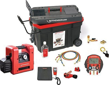 Rothenberger Rocaddy 120 Digitaal: Universele Set voor Evacueren en Vullen met Rocool 600 - 1000002561