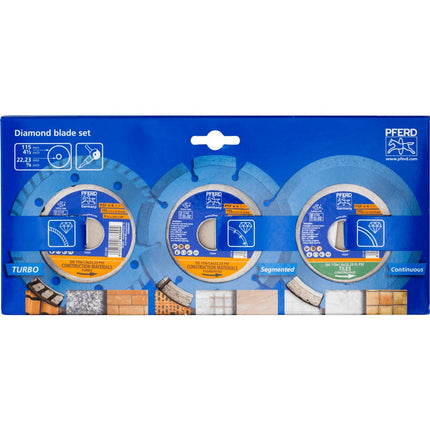 Afbeelding PFERD TOOLS diamant-doorslijpschijvenset SET 115x1,6/1,9x22,23 START