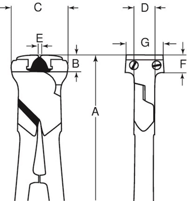 Bahco Kopkniptang 230mm – 1519 D
