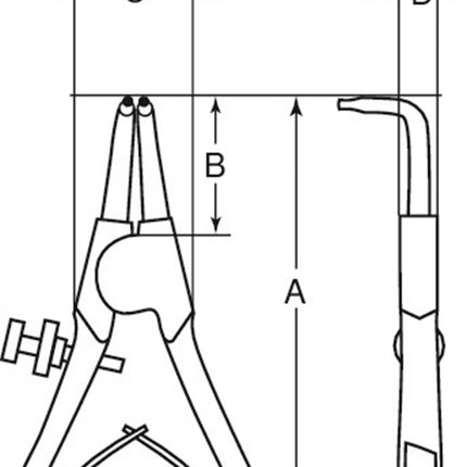 Bahco Buitenborgringtang 210mm – 2464 A40