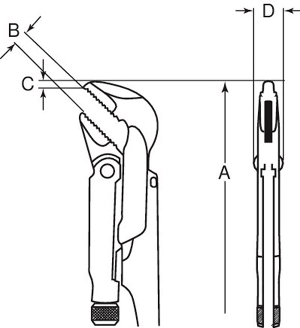Bahco Hoekpijptang 2 – DOW 176-2