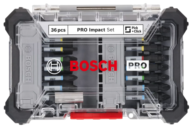Bosch PRO IMPACT Schroefbitset 36-delig in Display - 2608522517
