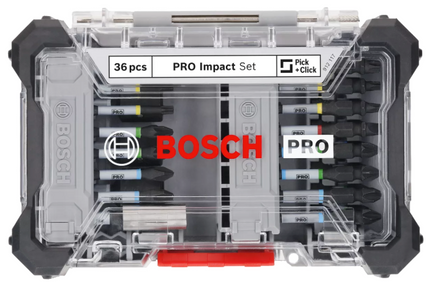 Bosch PRO IMPACT Schroefbitset 36-delig in Display - 2608522517