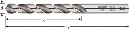 HSS-G Spiraalboor, type HD-S, GOLD-LINE, schacht ø13