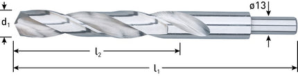 HSS-G Spiraalboor, SILVER-LINE, schacht ø13