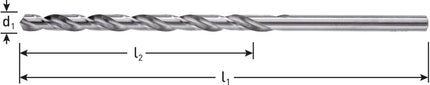 HSS-G Spiraalboor, lang, SILVER-LINE
