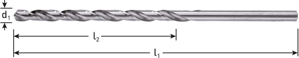 HSS-G Spiraalboor, lang, SILVER-LINE