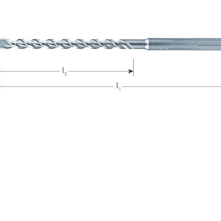 Hamerboor, SDS-max, 2-snijder