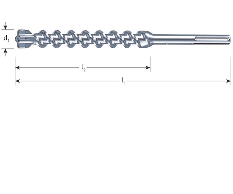 Hamerboor, SDS-max, QUATTRO-X, 4-snijder