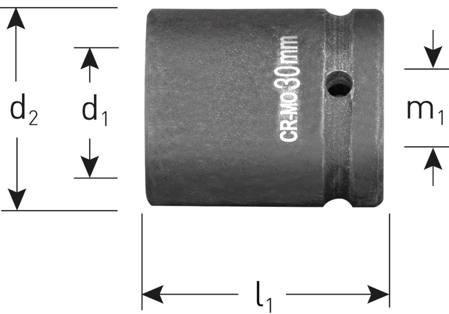 Krachtdop 1/2\" kort