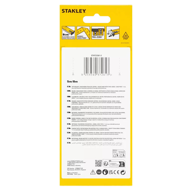 Stanley DUOPACK: ROLBANDMAAT CONTROL-LOCK 5M 8M