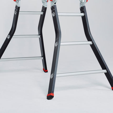 Vouwladder Varitrex prof 4x3 USP 5 uitgebogenbomen