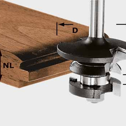 Contraprofielfrees mes HW schacht 8 mm HW S8 D43/21 A/KL