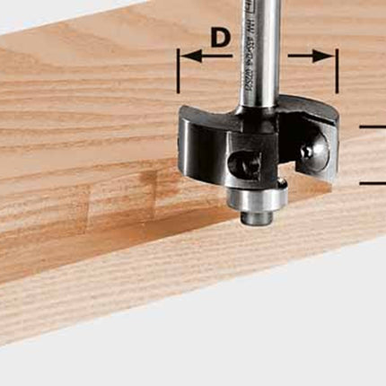 Keermes-groeffrees HW schacht 8 mm HW S8 D38/12