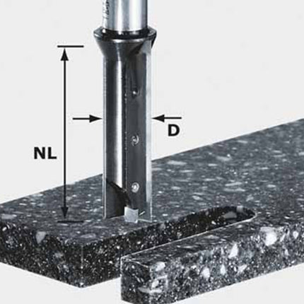 Keermes-groeffrees HW schacht 12 mm HW S12 D14/45 WM
