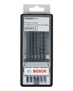 Bosch 6-delige Robust Line decoupeerzaagbladenset Metal Profile T-schacht T 318 AF; T 318 BF; T 345 XF P