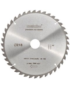 Metabo Cirkelzaagblad Hout HW/CT 216x30, 48 WZ 5° Precision Cut Classic 