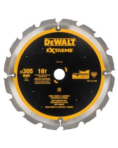 DeWALT DT1475-QZ Cirkelzaagblad voor Cementplaten Extreme Dia-305mm Asgat 30mm 16T