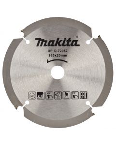 Makita Zaagblad PCD 165x20x1,8 4T 12g - D-72067